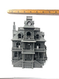 LARGE O-Scale Miniature Victorian Collection #4 - Dark Gray Haunted Mansion Halloween House 1:48 O-Scale (Shell)