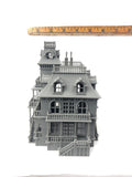 LARGE O-Scale Miniature Victorian Collection #4 - Dark Gray Haunted Mansion Halloween House 1:48 O-Scale (Shell)