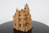 Miniature N-Scale Victorian #4 Haunted Mansion Assembled Brown Shell by Gold Rush Bay