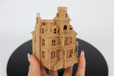 Miniature N-Scale Victorian #4 Haunted Mansion Assembled Brown Shell by Gold Rush Bay