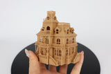 Miniature N-Scale Victorian #4 Haunted Mansion Assembled Brown Shell by Gold Rush Bay