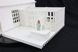 LARGE O-Scale Sheriff's Office Jail Assembled Built Including Interiors White by Gold Rush Bay