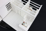 LARGE O-Scale Sheriff's Office Jail Assembled Built Including Interiors White by Gold Rush Bay