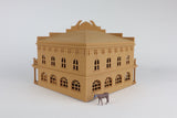 Miniature Old West #1 Saloon/Hotel Built Ready HO Scale Interiors Included Wood Color