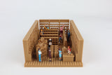 Wood Color Miniature HO Scale Old West Frontier General Store Built Includes Interiors