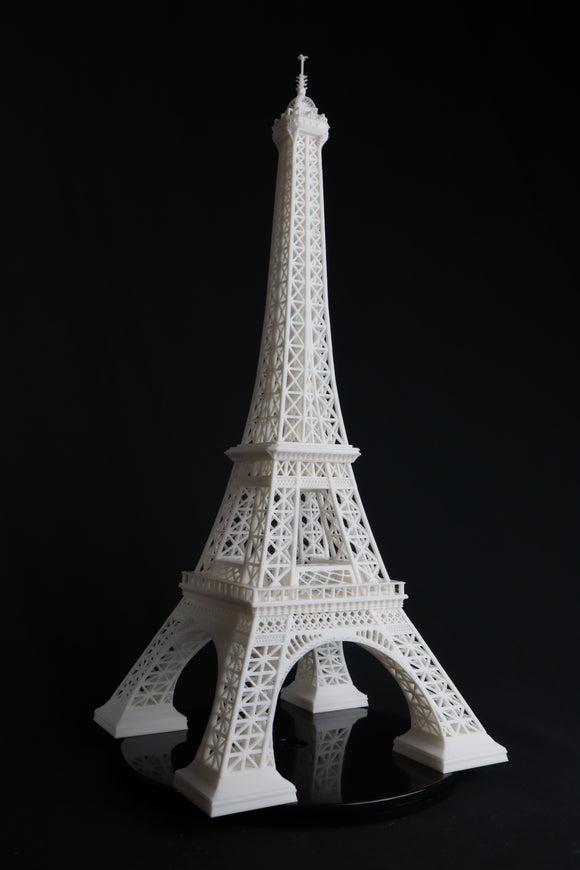 Miniature Detailed Paris Eiffel Tower Model 19-inches tall White