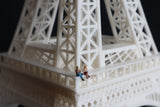 Miniature Detailed Paris Eiffel Tower Model 19-inches tall White