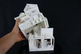 LARGE Carl's Victorian House O-Scale 1:48 Shell Including Interiors White by Gold Rush Bay 9 inches tall