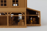 WOOD Miniature HO Scale Old West #5 Frontier Blacksmith Shop Built Includes Interiors