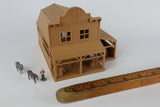 WOOD Miniature HO Scale Old West #5 Frontier Blacksmith Shop Built Includes Interiors