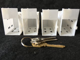 N-Scale Set of 4 Miniature Victorian Painted Ladies White Houses Assembled 1:160