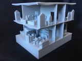 FURNISHED Gray Miniature Haunted Mansion Victorian #4 House 1:87 HO Scale