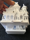 N-Scale "Nob Hill" house White Miniature Mansion by Gold Rush Bay (1:160) Including Interiors