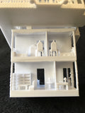 N-Scale "Nob Hill" house White Miniature Mansion by Gold Rush Bay (1:160) Including Interiors