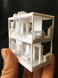 N-Scale "Nob Hill" house White Miniature Mansion by Gold Rush Bay (1:160) Including Interiors