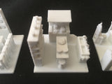 Paintable Miniature House Interior Set (5 White Rooms) - Fits Gold Rush Bay Victorian models