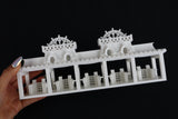 LARGE Gold Rush Bay O-Scale Miniature Victorian Park Entrance Built White
