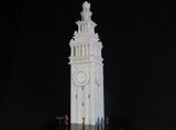 Miniature Clock Tower HO Scale for train model White