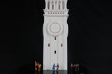 Miniature Clock Tower HO Scale for train model White