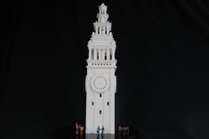 Miniature Clock Tower HO Scale for train model White