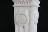 Miniature Clock Tower HO Scale for train model White