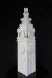 Miniature Clock Tower HO Scale for train model White