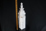 Miniature Clock Tower HO Scale for train model White