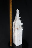 Miniature Clock Tower HO Scale for train model White