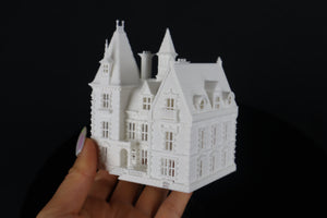 Tiny Dollhouse for Dollhouses Miniature "Crystal Manor" White by Gold Rush Bay