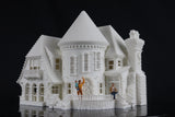 Gold Rush Bay Tudor Style "Castle House" White HO-Scale 1:87 INCLUDING INTERIORS