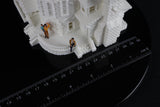 Gold Rush Bay Tudor Style "Castle House" White HO-Scale 1:87 INCLUDING INTERIORS