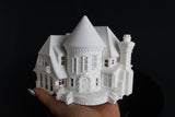 Gold Rush Bay Tudor Style "Castle House" White HO-Scale 1:87 INCLUDING INTERIORS