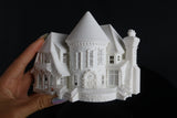 Gold Rush Bay Tudor Style "Castle House" White HO-Scale 1:87 INCLUDING INTERIORS