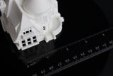 Small Tudor Style "Castle House" White N-Scale 1:160 by Gold Rush Bay INCLUDING INTERIORS
