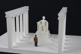 HO-Scale Lincoln Memorial Miniature Washington DC White + Interiors Capitol Collection