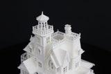 Assembled Tiny dollhouse for dollhouses Practical Witch Magic Victorian House White Built 3 inches