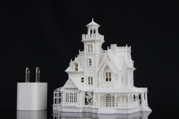 Assembled Tiny dollhouse for dollhouses Practical Witch Magic Victorian House White Built 3 inches