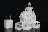 Assembled Tiny dollhouse for dollhouses Practical Witch Magic Victorian House White Built 3 inches