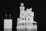 Assembled Tiny dollhouse for dollhouses Practical Witch Magic Victorian House White Built 3 inches