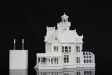 Assembled Tiny dollhouse for dollhouses Practical Witch Magic Victorian House White Built 3 inches