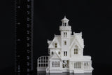 Assembled Tiny dollhouse for dollhouses Practical Witch Magic Victorian House White Built 3 inches