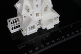 Assembled Tiny dollhouse for dollhouses Practical Witch Magic Victorian House White Built 3 inches