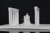 N-Scale Lincoln Memorial Miniature Washington DC White + Interiors Capitol