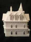 N-Scale Miniature Victorian #12 Madam Sally House Assembled Gothic Train White