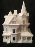 N-Scale Miniature Victorian #12 Madam Sally House Assembled Gothic Train White