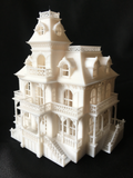HO Scale White Miniature Victorian Collection #4 Mansion by Gold Rush Bay INCLUDING INTERIORS