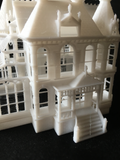 N-Scale White Victorian Castle House by Gold Rush Bay (1:160)